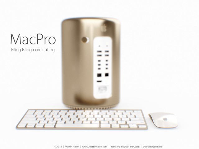 Ngắm chiếc Mac Pro 2013 màu vàng