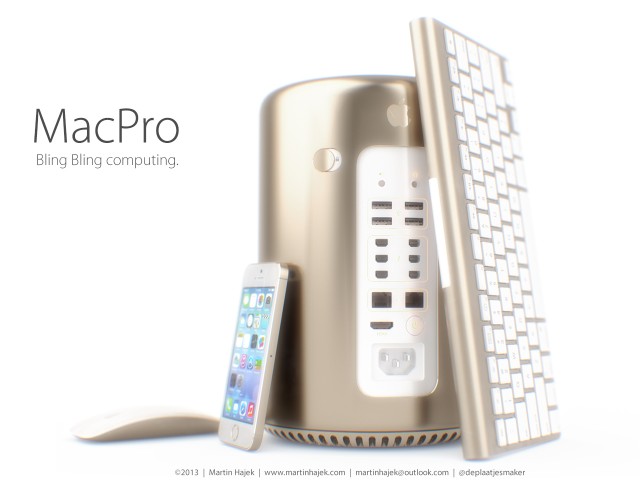Ngắm chiếc Mac Pro 2013 màu vàng