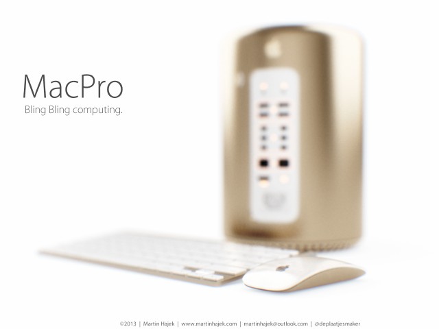 Ngắm chiếc Mac Pro 2013 màu vàng